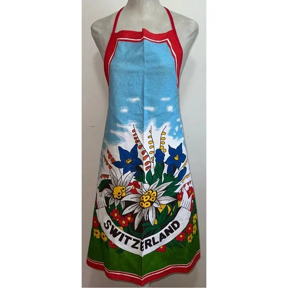 Vintage Floral Switzerland Apron - Picture 10 of 11